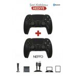 NEFFO Bluetooth Oyun Kolu Ps4 Ps5 Ve Pc Uyumlu Wireless Kablosuz Oyun Kolu Joystic 2 Adet