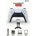 NEFFO Bluetooth Oyun Kolu Ps4 Ps5 Ve Pc Uyumlu Wireless Kablosuz Oyun Kolu Joystic