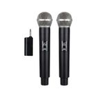 NEFFO Kablosuz Karaoke Çift Mikrofon, 6.35 mm, Sahne ve Parti Aktiviteleri için, Amfi Hoparlör Uyumlu, USB Kablo Dahil (Gri)