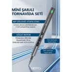 NEFFO Mini Şarjlı Tornavida Seti 3 LED Işıklı 200 Devir Elektrikli Hassas Tornavida