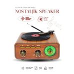 NEFFO Retro Nostaljik Ahşap Pikap & Bluetooth Hoparlör – Nostaljik Plak Çalar
