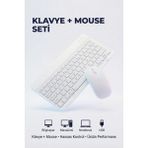 Neffo Tüm Cihazlara Uyumlu Şarj Edilebilir Bluetoothlu Kablosuz Klavye Mouse Seti Ev - Ofis Kullanımı İçin Uyumlu Aydınlatmasız