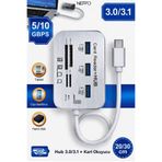 NEFFO Usb Çoğaltıcı Çoklu Hafıza kart Okuyucu 3.0/3.1 Usb 3Port Memory Card (Micro SD/SD(HC)/M2/T-flash