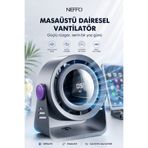 NEFFO USB Şarjlı Fan – Ayarlanabilir Hızlı Taşınabilir Mini Vantilatör, Sessiz Güçlü Soğutucu Fan