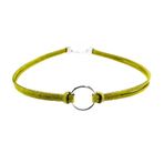 Nefti Yeşil Kadın Süet Round Choker