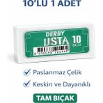 Negok Derby Usta Çift Taraflı Jilet Tam Bıçak Berber Jileti 10LU 1 Paket - 00