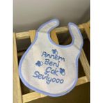 Nehad Bebe Ali Bebek Mama Önlüğü - 1 - 2 Yaş - Mavi