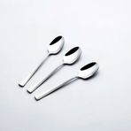 Nehir Katre Gri 11 cm Sade 6'lı Çay Kaşığı