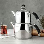 Nehir Modern Midi Çelik Çaydanlık Takımı