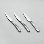 Nehir Safir Yemek Bıçak - 6 Lı Paslanmaz Çelik Yemek Bıçağı 18/10 - Gri