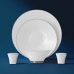 Nehir Siena Platin Majestic 57 Parça Porselen Yemek Takımı Beyaz