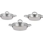 Nehir Silver 6 Parça Çelik Sahan Seti