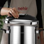 Nehir Silver Matik Paslanmaz Çelik 5 lt Gümüş Düdüklü Tencere