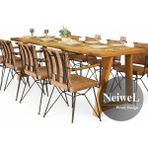 Neiwel Dore Doğal Ahşap Mutfak ve Yemek MASASI-120-300 - Ceviz