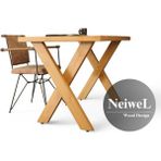 Neiwel Enax Doğal Ahşap Çalışma ve Ofis MASASI-70 cm -200 cm - 70-200