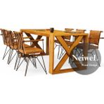 Neiwel Leina Doğal Ahşap Toplantı MASASI-120 cm -260 cm - Açık Ceviz - 120-260