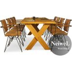 Neiwel Odes Doğal Ahşap Toplantı MASASI-120 cm -300 cm - Açık Ceviz - 120-300
