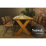 Neiwel Rane Doğal Ahşap Mutfak ve Yemek MASASI-120-220 - Ceviz