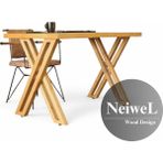 Neiwel Riva Doğal Ahşap Çalışma ve Ofis MASASI-70 cm -180 cm - 70-180