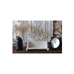 Neiwel Vintage Senna Eskitme Beyaz Ahşap Stand Raf