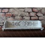 Neiwel Vintage Suen Eskitme Beyaz Ahşap Stand Raf
