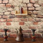 Neiwel Vintage Tuen Naturel Ahşap Bar Raf