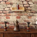 Neiwel Vintage Vien Naturel Ahşap Bar Raf