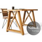 Neiwel Wedel Doğal Ahşap Çalışma ve Ofis MASASI-70 cm -140 cm - 70-140