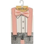 Nekibuki Erkek Açık Pembe Pantolon Askısı Ve Papyon Takım Açık Pembe Tek Ebat