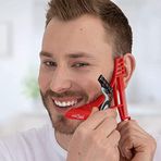 NEKMATE SIDECHEEK Üç Boyutlu Sakal Şekillendirme Aleti, Tıraş Şablonu, Sakal Şekillendirici, Şablon ve Kılavuz | Simetrik Kavisli veya Adım Kesimi için Sakal Dizilme Aleti | Favoriler, Çene ve Yanak Hattı