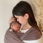 Neko Tuniko Esnek Wrap Sling, Bebek Taşıma Şalı, Kanguru, Vizon, (Taupe)