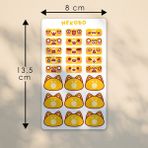 Nekobo Studio NKB-D027 Turuncu Kedi Emoji Surat Yapma Sticker Sayfası - -- - 1 Adet