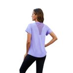Nekosi Kadın spor tişörtü, kısa kollu, yuvarlak yaka, file spor üst parça, elastik, hafif, nefes alan fonksiyonel tişört, fitness, spor, koşu, yoga için uygun, 01 açık gri., XL