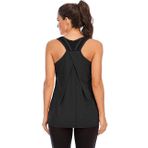 Nekosi Kadın spor üst giyim, yoga atleti, üst parça, koşu, fitness, kolsuz, fileli, fonksiyonel tişört, 02 - Siyah, M