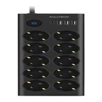 NeKuBa Type-C Port Girişli Akım Korumalı 10'lu Priz,3 USB, Isıya Dayanıklı, Grup Priz, Çoklu Uzatma Kablo