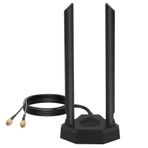 Nelawya Çift bantlı WLAN anteni 8 dBi 2,4 GHz 5 GHz 5,8 GHz RP-SMA adaptörü, manyetik ayaklı, iç anten, güvenlik kamerası kartı, PCI kablosuz yönlendirici Bluetooth TP-Link Dlink