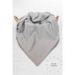 nelcollection Örgü Desen Bebek Pike & Battaniye,%100 Pamuk, 110x120 cm, Gri