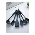 Neler Geldi Neler 6 Parça Silikon Servis Seti Bulaşık Makinesinde Yıkanabilir Silikon Mutfak Seti 21cm Spatula Kepçe