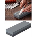 Neler Geldi Neler Bıçak, Makas, Kesici Aletler Için Bileyici Çift Taraflı Bileme Taşı 120-320 Grit Size/15-5-2.5cm - Gri - Siyah