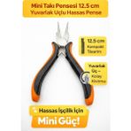 Neler Geldi Neler Mini Dış Segman Pensesi Düz Uçlu Mini Kıvırma Takı - Hobi Pensesi - Yuvarlak Uçlu Takı Pensesi - Kırmızı - Siyah