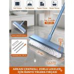 Neler Geldi Neler Sihirli Çekçekli Fayans Fırçası Çekpaslı Fırça Banyo Fırçası Balkon Fırçası Yer Zemin Fırçası Halı Yıkama Fırçası - Gri - Beyaz