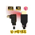 nelerbulurum 10 Metre (L UÇLU) Yüksek Kalite Uydu Alıcısı Kablosu Tv Kablosu HDMİ KABLO (3D 4K ULTRA FULL HD)