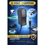 nelerbulurum 12V 1A Adaptör 5.5*2.5 MM LEDLİ – LED Şerit, Güvenlik Kamerası, Modem ve Router İçin Güç Kablosu