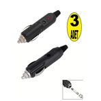 nelerbulurum 3 Adet Led Işıklı 12 Volt Sigortlalı Seyyar Motorsiklet Otomobil Araç Çakmaklık Fişi Soketi