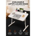 nelerbulurum Çok Amaçlı Katlanabilir Masa Ayarlanabilir Yükseklikli Laptop Çalışma Yemek & Piknik Masası & Çocuk Masası