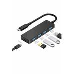 nelerbulurum Type-C Girişli Hub 4 Port USB 3.0 Çoklayıcı Dönüştürücü 10Gbps Ultra Hızlı Veri Transferi MacBook Pro Air Uyumlu