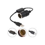nelerbulurum Usb 2.0 5 Volt - 2 Amper to 12 Volt- 0.8 Amper Araç Çakmak Çakmaklık Fişi Dişi Çevirici