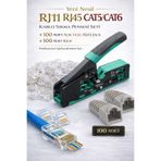 nelerbulurum Yeni Nesil Rj11-Rj45 Cat5 Cat6 Telefon Kablosu Sıkma Pensesi +100 Adet Açık Uçlu Jack ve Kılıf