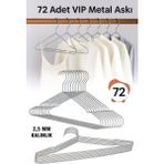 Nelson Metal Elbise Kıyafet Askısı,72 Adet, Giysi Askısı,pantolon Askısı Tel Askı Vıp