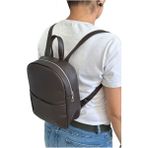 Nelson Mini Kadın Sırt Çantası-Kahverengi Suni Deri-Vip Home Bags